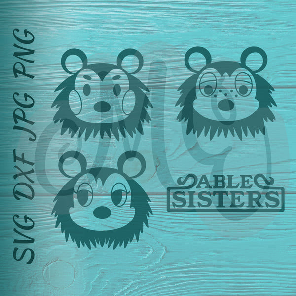Mabel, Sabel, Labelle Able Sisters | Animal Crossing SVG, DXF