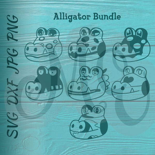 Alligator Bundle | Animal Crossing SVG, DXF