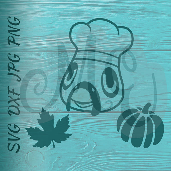 Franklin, Pumpkin & Maple Leaf | Animal Crossing SVG, DXF
