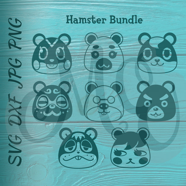 Hamster Bundle | Animal Crossing SVG, DXF