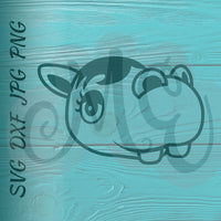 Bitty | Hippo | Animal Crossing SVG, DXF