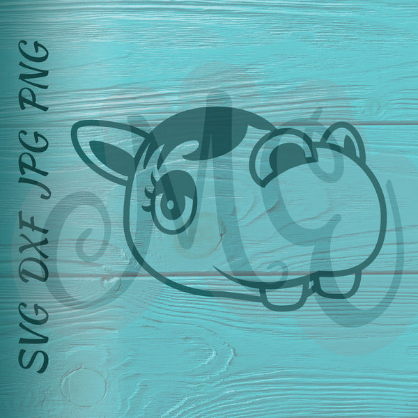 Bitty | Hippo | Animal Crossing SVG, DXF