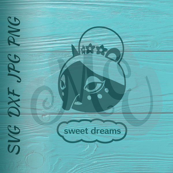 Luna Sweet Dreams  | Animal Crossing SVG, DXF