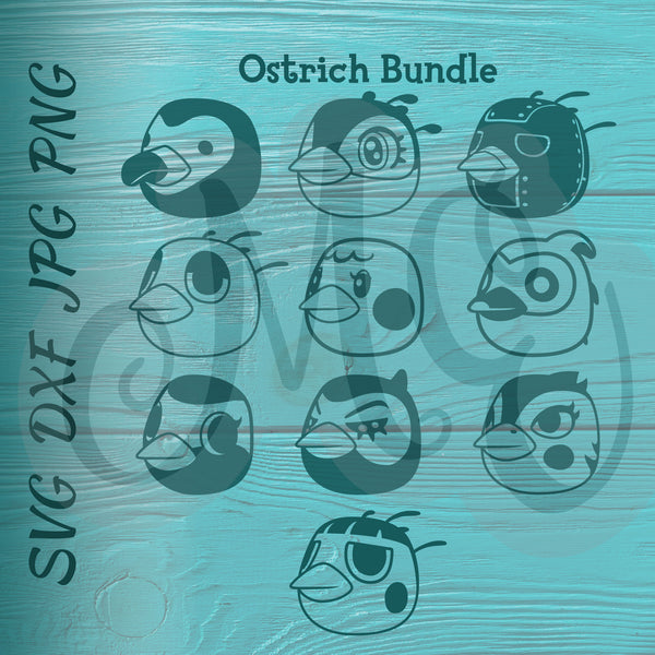Ostrich Bundle | Animal Crossing SVG, DXF