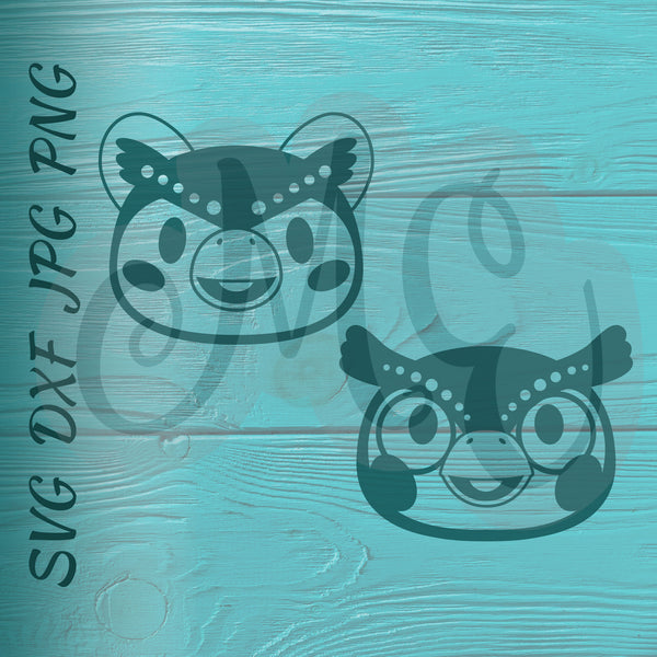Celeste & Blathers Museum Siblings | Animal Crossing SVG, DXF