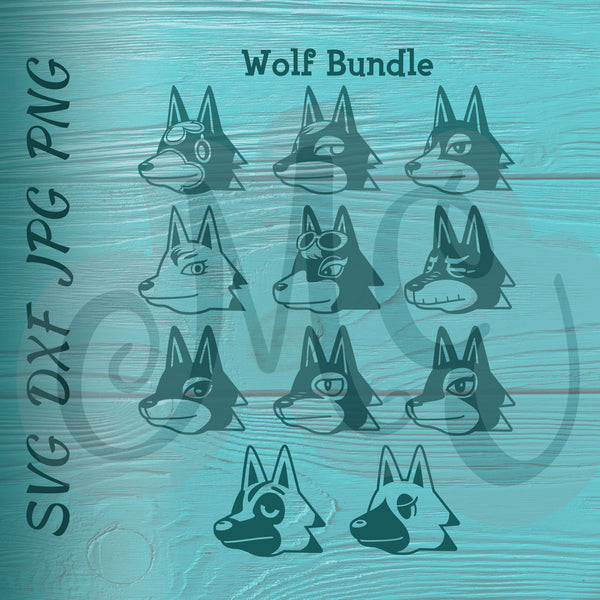 Wolf Bundle | Animal Crossing SVG, DXF