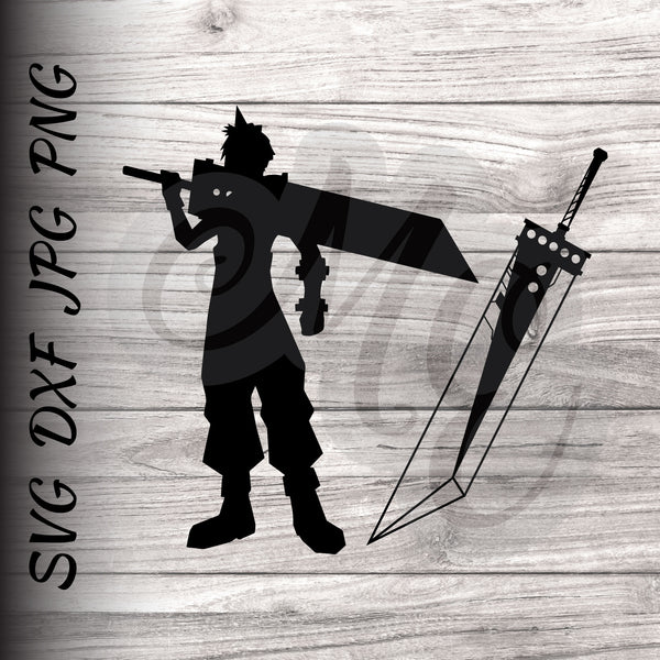 Cloud Strife & Buster Sword | Final Fantasy VII SVG, DXF