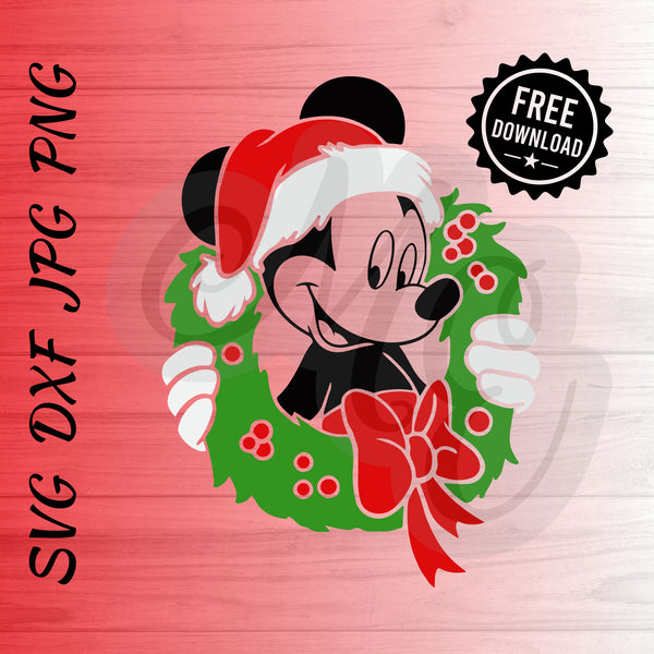 Christmas Mickey SVG, DXF