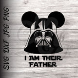 Mickey Darth Vader SVG, DXF