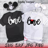 Love Mickey & Minnie SVG, DXF