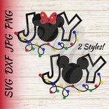 Christmas Joy Mickey & Minnie SVG, DXF