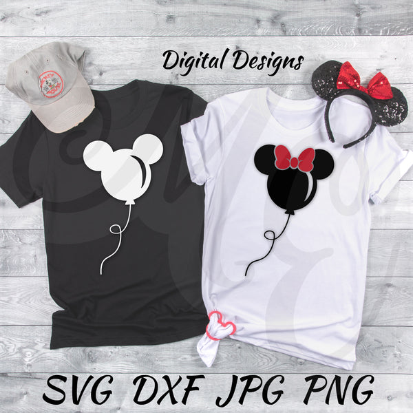 Mickey & Minnie Balloons SVG, DXF