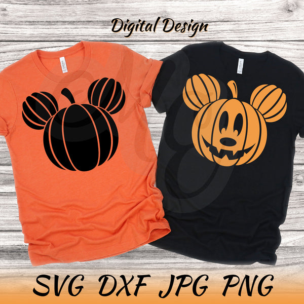 Pumpkin Mickey SVG, DXF